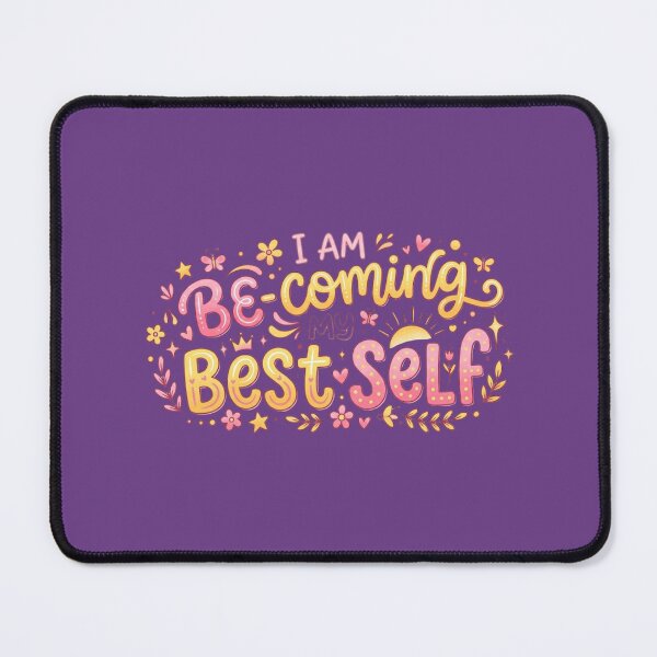 Item preview, I am Becoming My Best Self – Self Growth Aesthetic Quote designed and sold by WallMuseStudio .