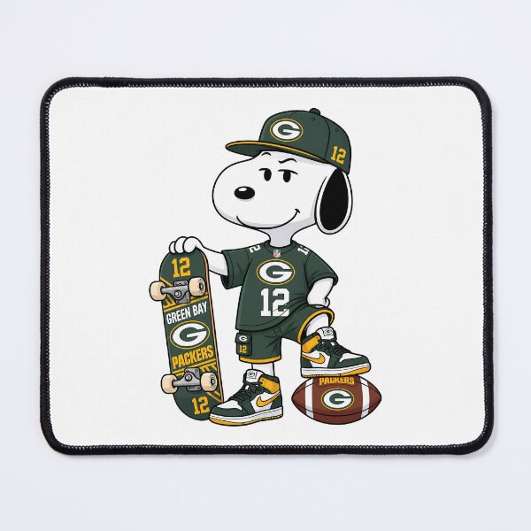 Item preview, Snoopy Green Bay Packers Football Retro F008 designed and sold by GLUVY-THEME.