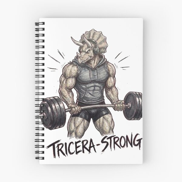 Item preview, Triceratops Bodybuilding Gym Workout Motivation designed and sold by JonelleTshirts.