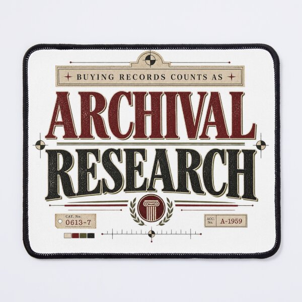 Item preview, Buying Records Counts As Archival Research Vintage Vinyl Humor designed and sold by Golden Era Studio.
