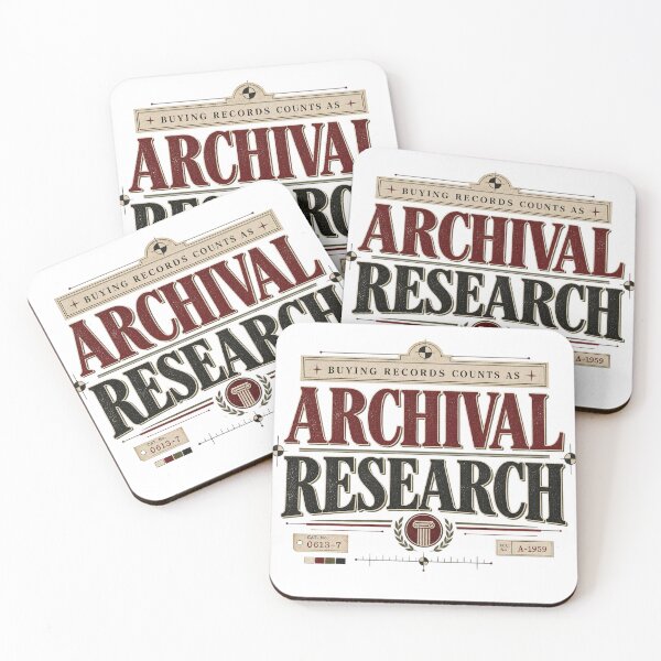 Item preview, Buying Records Counts As Archival Research Vintage Vinyl Humor designed and sold by Golden Era Studio.