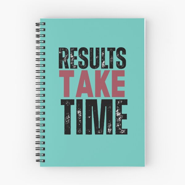 Item preview, Results Take Time – Positive Mindset Motivation designed and sold by WallMuseStudio .