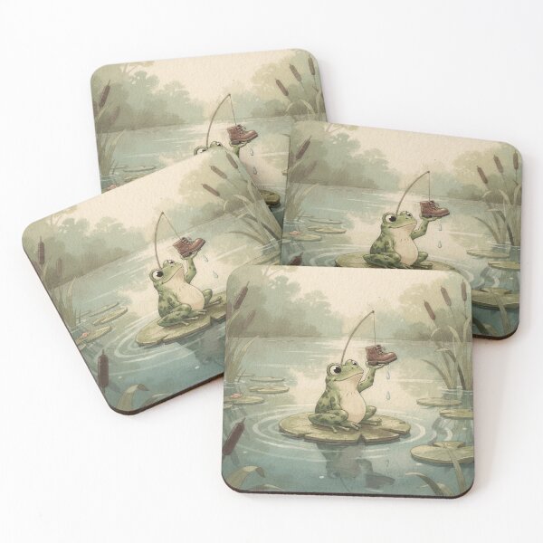 Item preview, Frog Fisher Who Caught One Old Boot designed and sold by PictorialWhimsy.