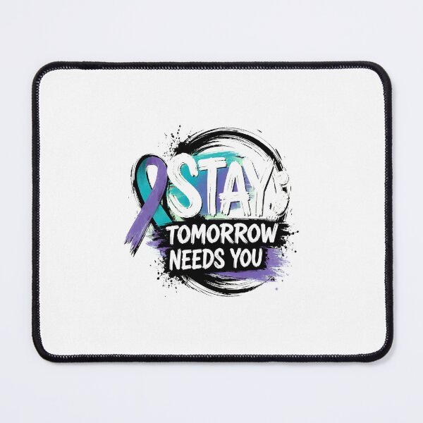Item preview, STAY Tomorrow Needs You Semicolon Ribbon Mental Health Awareness designed and sold by PaletteArc.