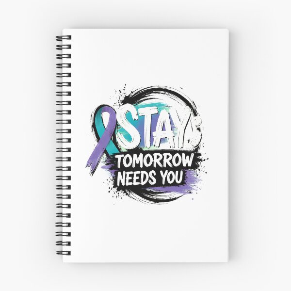 Item preview, STAY Tomorrow Needs You Semicolon Ribbon Mental Health Awareness designed and sold by PaletteArc.
