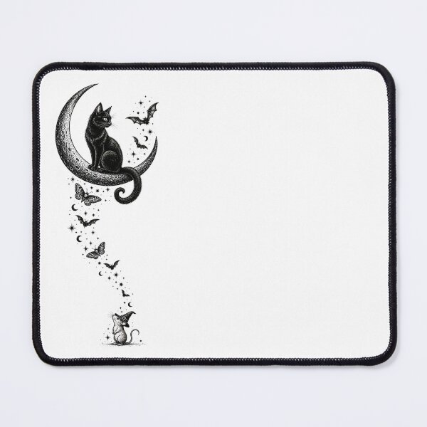 Item preview, ✨ MOONSTRUCK & MACABRE ✨ • Whimsy After Dark - BLACK CAT & THE MOON designed and sold by WheelieGdArt.
