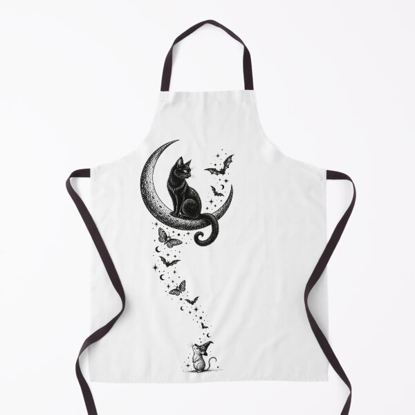 Item preview, ✨ MOONSTRUCK & MACABRE ✨ • Whimsy After Dark - BLACK CAT & THE MOON designed and sold by WheelieGdArt.