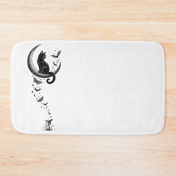 Item preview, ✨ MOONSTRUCK & MACABRE ✨ • Whimsy After Dark - BLACK CAT & THE MOON designed and sold by WheelieGdArt.