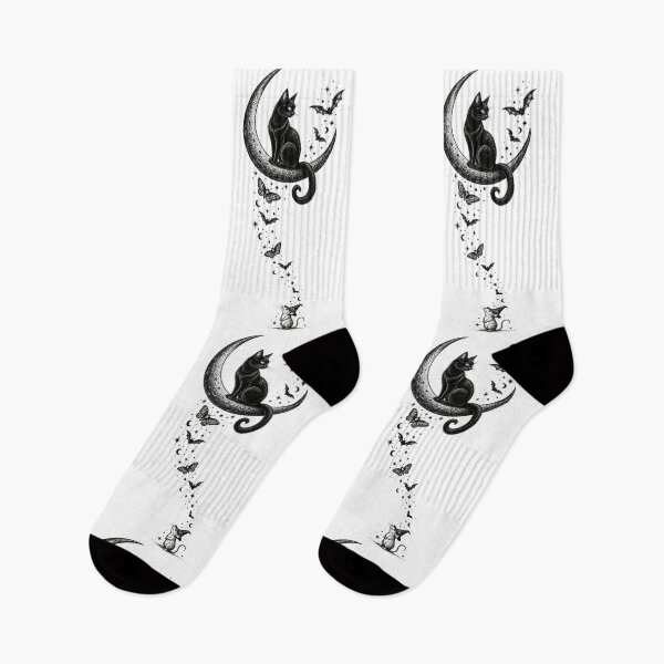 Item preview, ✨ MOONSTRUCK & MACABRE ✨ • Whimsy After Dark - BLACK CAT & THE MOON designed and sold by WheelieGdArt.