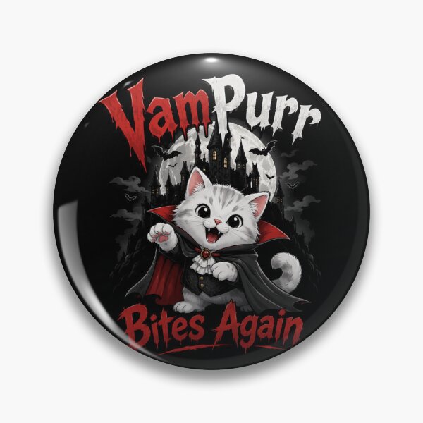 Item preview, Vampurr Bites Again Funny Cat designed and sold by TheEndDesign.