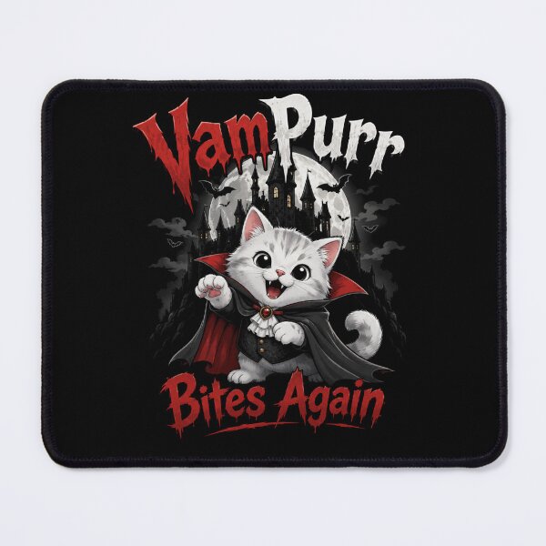 Item preview, Vampurr Bites Again Funny Cat designed and sold by TheEndDesign.