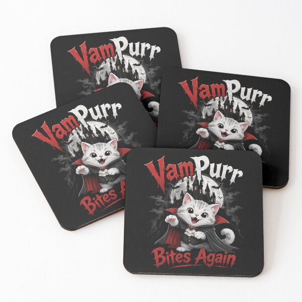 Item preview, Vampurr Bites Again Funny Cat designed and sold by TheEndDesign.