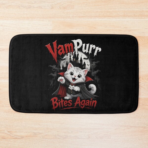 Item preview, Vampurr Bites Again Funny Cat designed and sold by TheEndDesign.