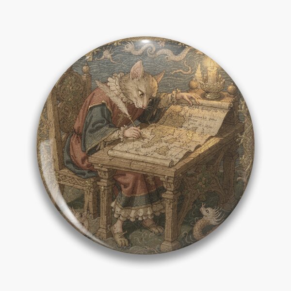 Artikelvorschau, Mittelalterlicher Katzenkartograf zeichnet Seeungeheuer entworfen und verkauft von PictorialWhimsy.
