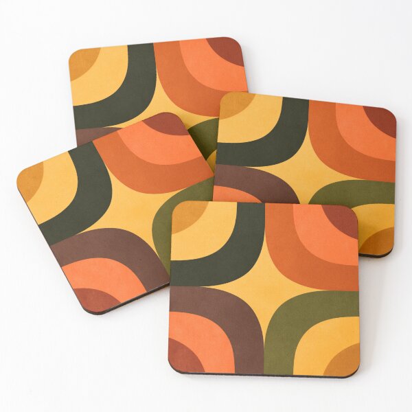 Item preview, Retro Abstract Geometric Pattern Background With Warm Vintage 1970s Color Palette And Texture designed and sold by KanDa-Shop.