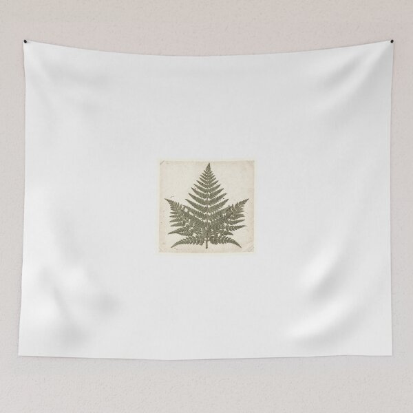 Item preview, Vintage Pressed-Fern Botanical Plate in Sage designed and sold by PictorialWhimsy.