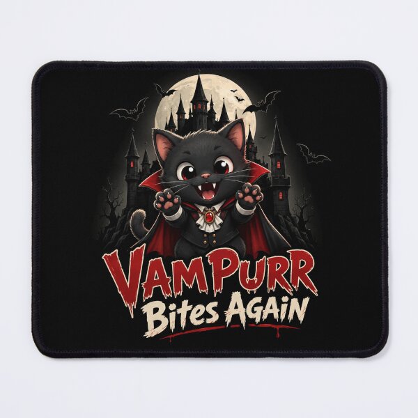 Item preview, Vampurr Bites Again Funny Cat designed and sold by TheEndDesign.
