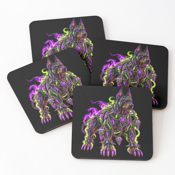Item preview, Cyberpunk Hellhound Doberman Neon Streetwear designed and sold by StaticEmpire.