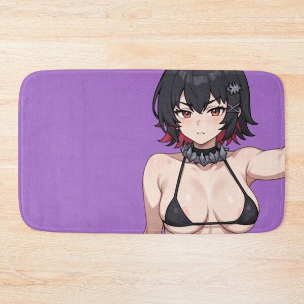 Item preview, Anime Girl Black Bikini Red Eyes Selfie Art designed and sold by Jimakmo.