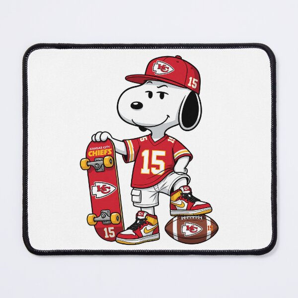 Item preview, Snoopy Kansas City Chiefs Football Retro F014 designed and sold by GLUVY-THEME.