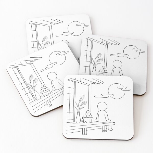 Item preview, Otsukimi Moon Viewing Festival in Japan - Japanese Culture Pictogram designed and sold by japan-picto.