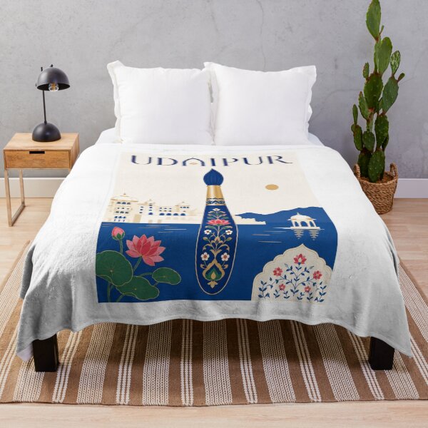 Item preview, Udaipur Painted Brush Travel Poster designed and sold by Beyond Destinations.