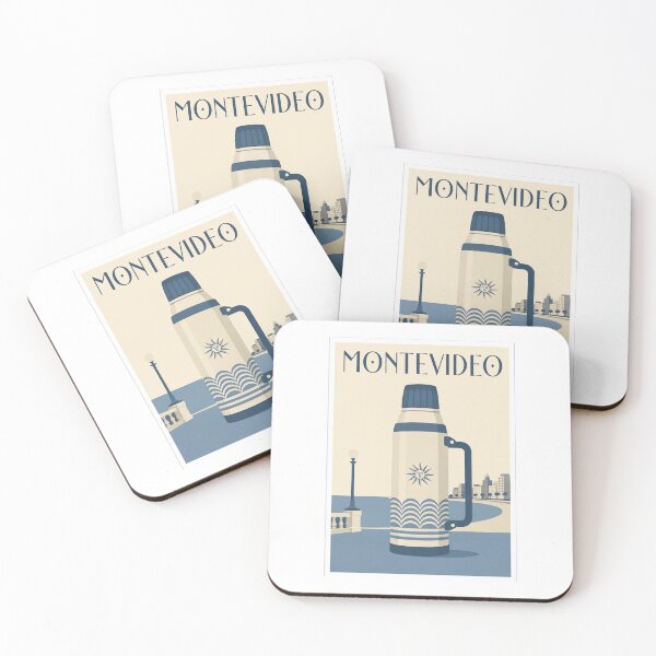 Item preview, Montevideo Thermos Travel Poster Art designed and sold by Beyond Destinations.