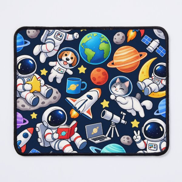 Item preview, Astronauts, Space, Planets, Rockets, Cosmic Pattern designed and sold by Myra365Art.