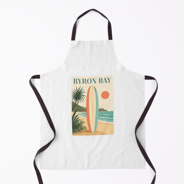 Item preview, Byron Bay Surfboard Travel Poster designed and sold by Beyond Destinations.