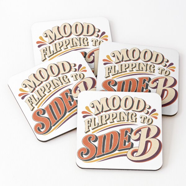 Item preview, Mood Flipping To Side B Retro Vinyl Typography designed and sold by Golden Era Studio.