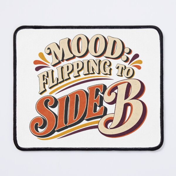 Item preview, Mood Flipping To Side B Retro Vinyl Typography designed and sold by Golden Era Studio.