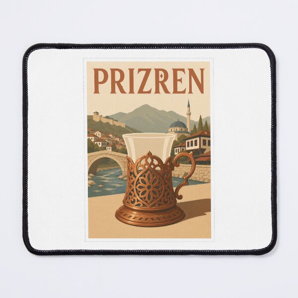 Item preview, Prizren Tea Glass Travel Poster designed and sold by Beyond Destinations.