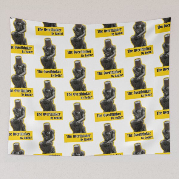 Item preview, The Overthinker By Rodin Funny Thinker Statue Humor designed and sold by LOVEARTDESIGN.