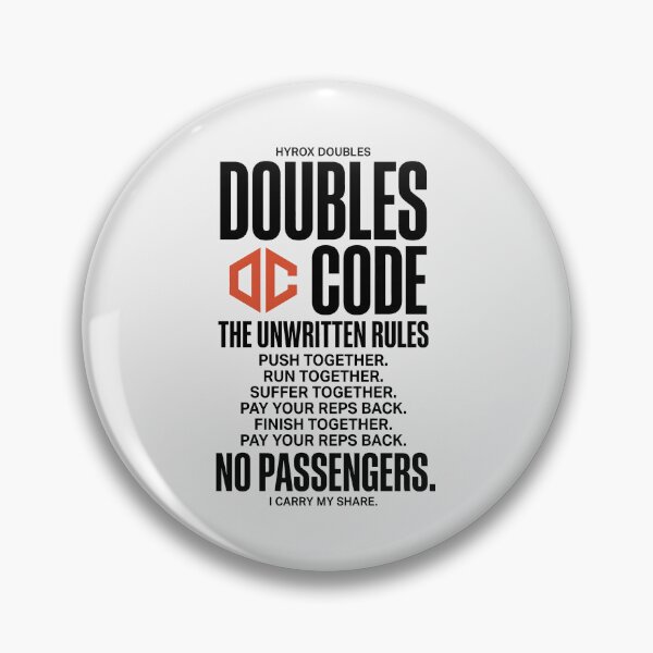 Item preview, Hyrox Doubles Code Workout Fitness Quote designed and sold by SplashTastic.