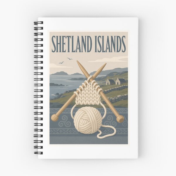 Item preview, Shetland Islands Knitting Travel Poster designed and sold by Beyond Destinations.