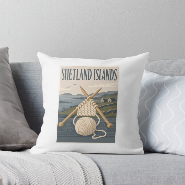 Item preview, Shetland Islands Knitting Travel Poster designed and sold by Beyond Destinations.