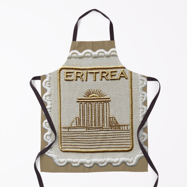 Aperçu de l'œuvre Écusson de voyage Érythrée, broderie moderniste Asmara créée et vendue par tiigerdad.
