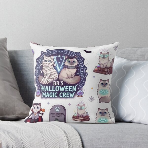 Item preview, BB's Halloween Magic Crew Cute Ragdoll Cat Spooky Season Sticker designed and sold by PetalsPaws.