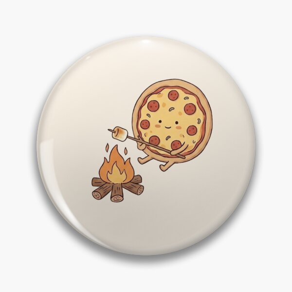 Item preview, Cute Pizza Camping Roasting Marshmallow Campfire designed and sold by Eathusiast.