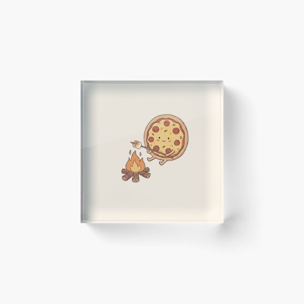 Item preview, Cute Pizza Camping Roasting Marshmallow Campfire designed and sold by Eathusiast.