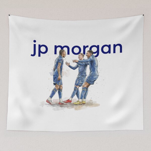 Item preview, JP Morgan Trio Celebration | Palmer Joao Pedro Morgan Rogers Art | Chelsea designed and sold by qfa Originals.