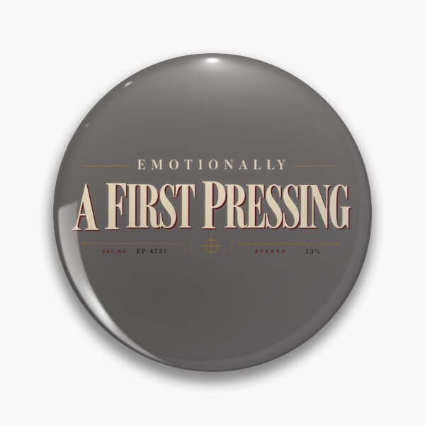 Item preview, Emotionally A First Pressing Premium Vintage Vinyl Typography designed and sold by Golden Era Studio.