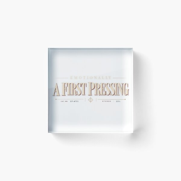 Item preview, Emotionally A First Pressing Premium Vintage Vinyl Typography designed and sold by Golden Era Studio.