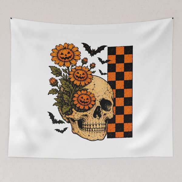 Item preview, Spooky Sunflower Skull Aesthetic Gothic Halloween designed and sold by chattsuede.