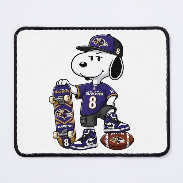 Item preview, Snoopy Baltimore Ravens Football Retro F021 designed and sold by GLUVY-THEME.