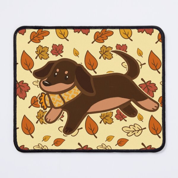 Item preview, cute dachshund dog in autumn designed and sold by artjellybellyPH.