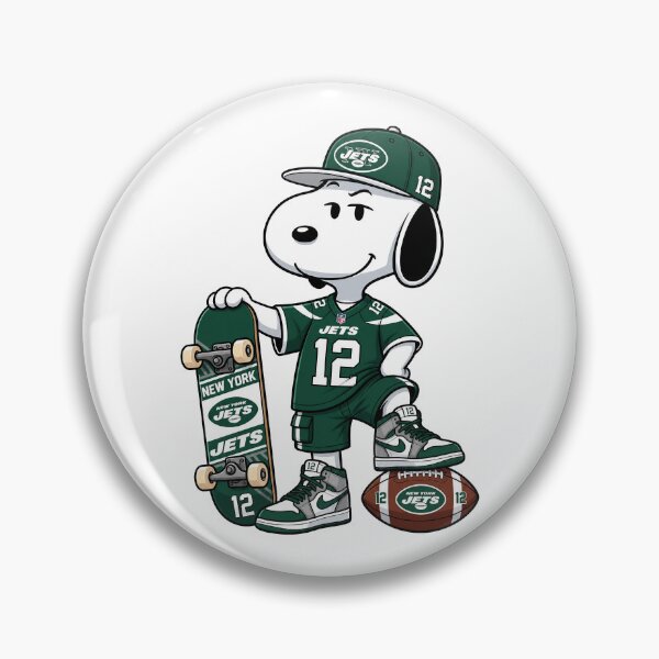 Item preview, Snoopy New York Jets Football Retro F022 designed and sold by GLUVY-THEME.