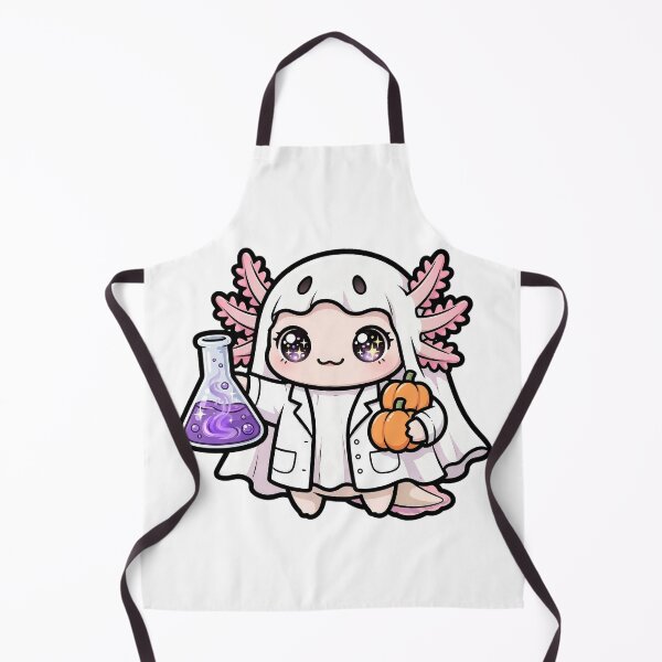 Item preview, Cute Axolotl Ghost Scientist Halloween Potion designed and sold by Wildlife-Walk.