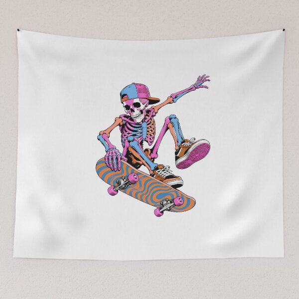 Item preview, Colorful Skeleton Skateboarder Streetwear Skull Concept designed and sold by chattsuede.