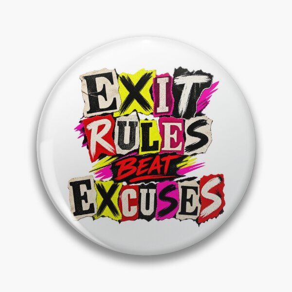 Item preview, Exit Rules Beat Excuses Punk Trading Discipline designed and sold by VolatilityEdge.